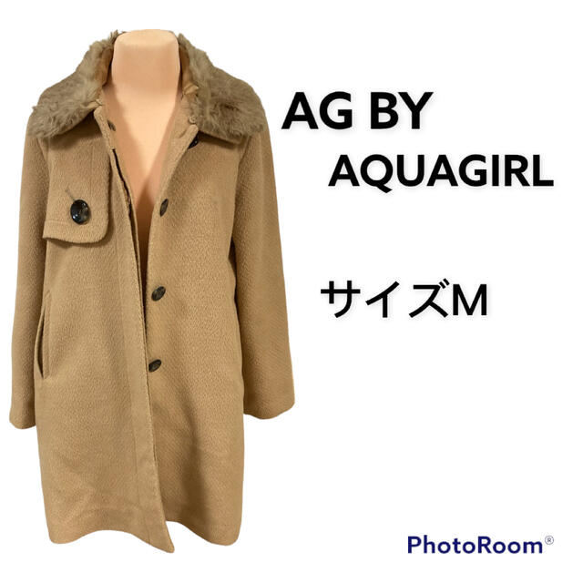 AG by aquagirl AG BY AQUAGIRL ファー付きロングコート サイズM ブラウンの通販 by サクラ's shop｜エージー バイアクアガールならラクマ