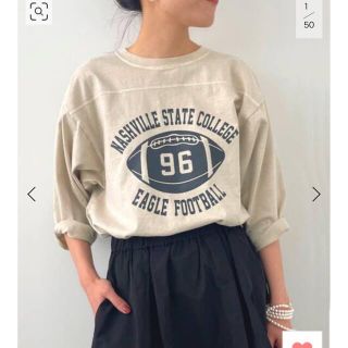 アパルトモンドゥーズィエムクラス(L'Appartement DEUXIEME CLASSE)の【GOOD ROCK SPEED 】Football T-sh(カットソー(半袖/袖なし))