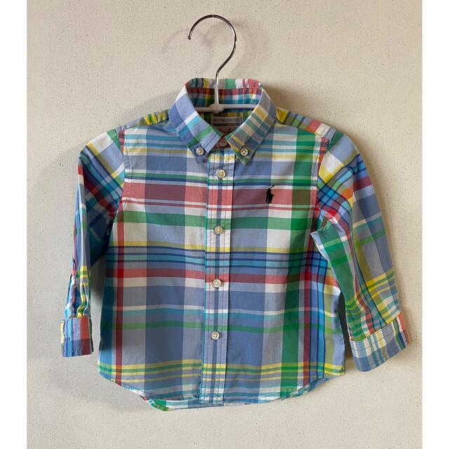 POLO RALPH LAUREN(ポロラルフローレン)のラルフローレン　マドラスチェックシャツ　12month キッズ/ベビー/マタニティのキッズ服男の子用(90cm~)(ブラウス)の商品写真