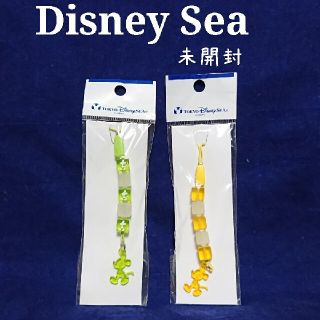 ディズニー(Disney)のディズニーシー ミッキー キューブ ストラップ 未開封 未使用 2個セット(キャラクターグッズ)