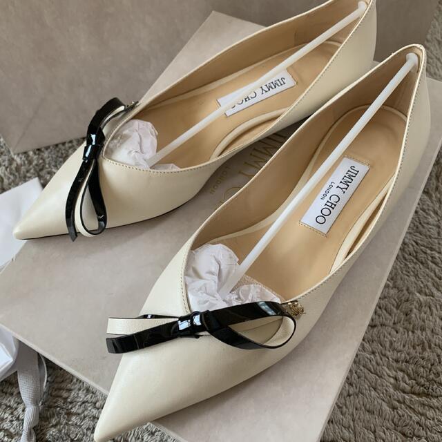 超激安定番】 JIMMY CHOO - お値下げジミーチュウ フラットパンプスの