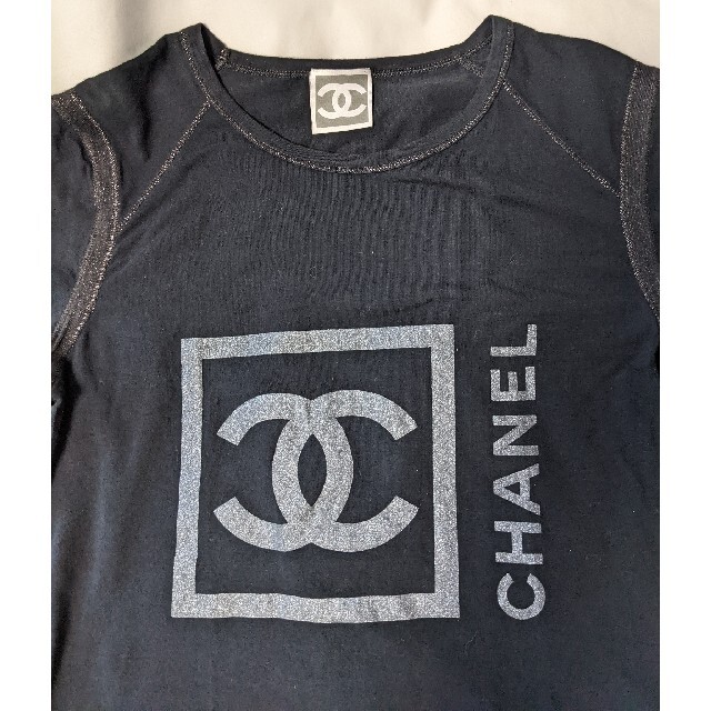 超美品　CHANEL　シャネル　Big ココマーク　ロゴ　Tシャツ　カットソー