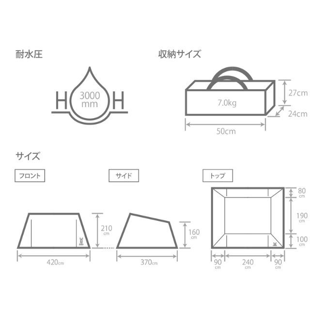 【簡単設営】DOD ヨンヨンベース DODタープポール2セット