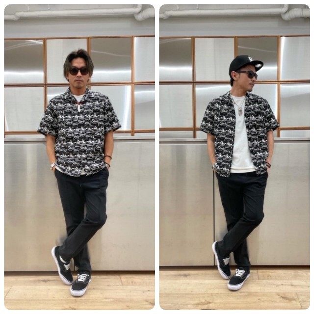 新品 ヒステリックグラマー ソニックユースUGパターン柄オープンカラーシャツ M
