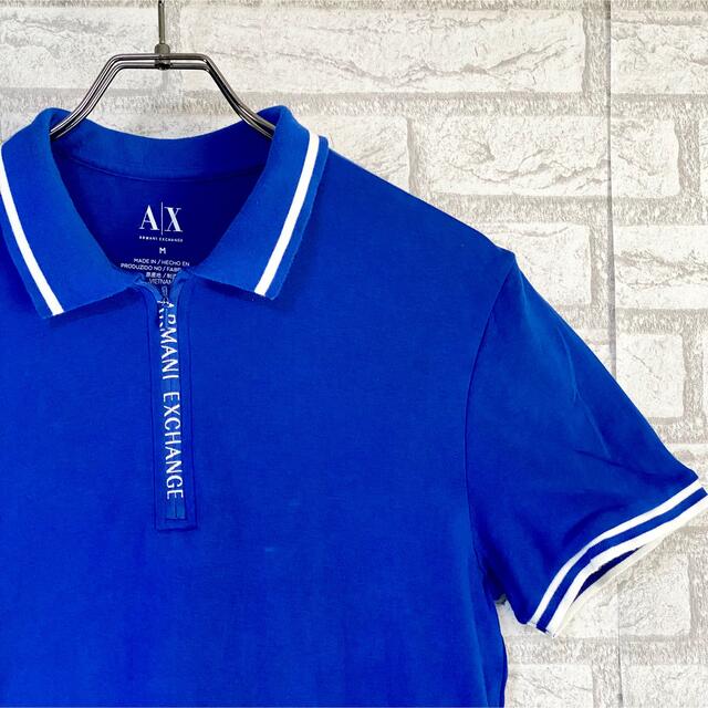 ARMANI EXCHANGE - ARMANI EXCHANGE アルマーニ ポロシャツ 青 M rymbの通販 by かいと's shop