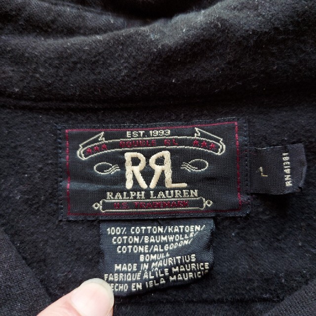 RRL - 90s 初期 三ツ星タグ RRL シャモアクロス プルオーバーシャツの