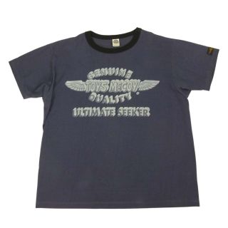 トイズマッコイ(TOYS McCOY)のトイズマッコイ ロゴ トリム Tシャツ ネイビー ネイビー系 XL【中古】(シャツ)