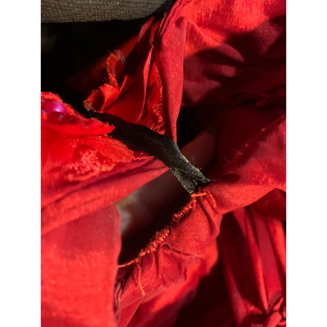 【南米インポート】オフショルダーカラードレス　赤