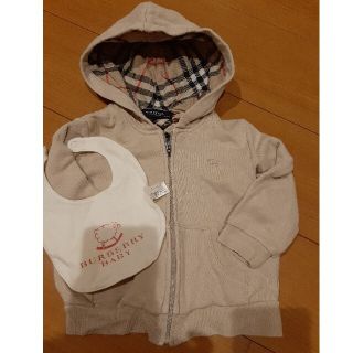 バーバリー(BURBERRY)のBURBERRY バーバリーパーカースタイベージュ チェック柄 本物 80cm(ジャケット/コート)