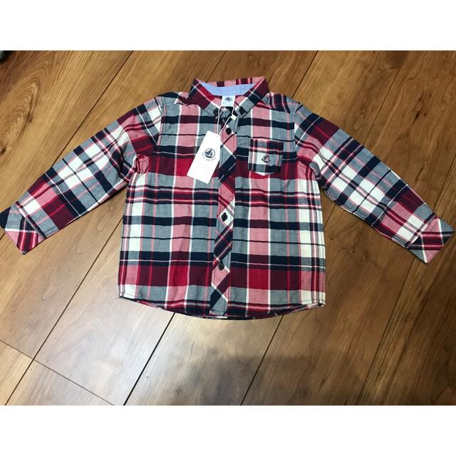 PETIT BATEAU(プチバトー)の大幅値下‼️プチバトー  ワイシャツ　 キッズ/ベビー/マタニティのキッズ服男の子用(90cm~)(ブラウス)の商品写真