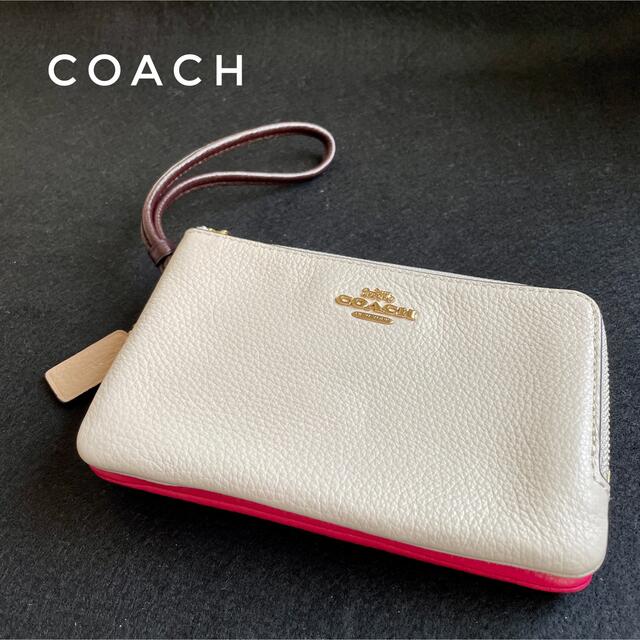 未使用・coach】コーチ 2色使いポーチ ダブルファスナー www.booknews ...