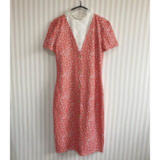 ザラ(ZARA)のワンピース　ZARA レトロ風　花柄　used ユーズド(ひざ丈ワンピース)