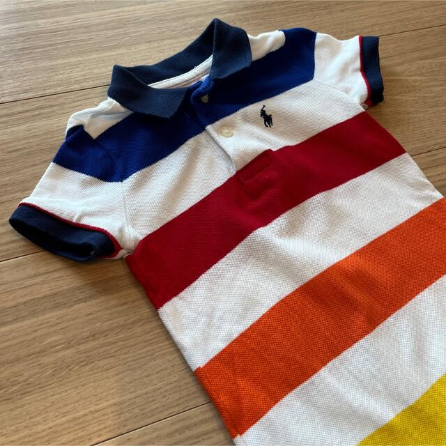 POLO RALPH LAUREN(ポロラルフローレン)のラルフローレン ロンパース 80 半袖　夏服　春服　ストライプ　お出かけ キッズ/ベビー/マタニティのベビー服(~85cm)(ロンパース)の商品写真