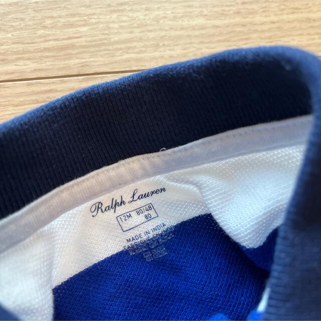 POLO RALPH LAUREN(ポロラルフローレン)のラルフローレン ロンパース 80 半袖　夏服　春服　ストライプ　お出かけ キッズ/ベビー/マタニティのベビー服(~85cm)(ロンパース)の商品写真