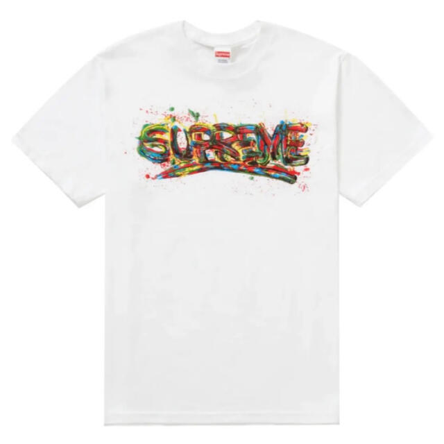 Supreme Paint Logo tee Mサイズ white 白