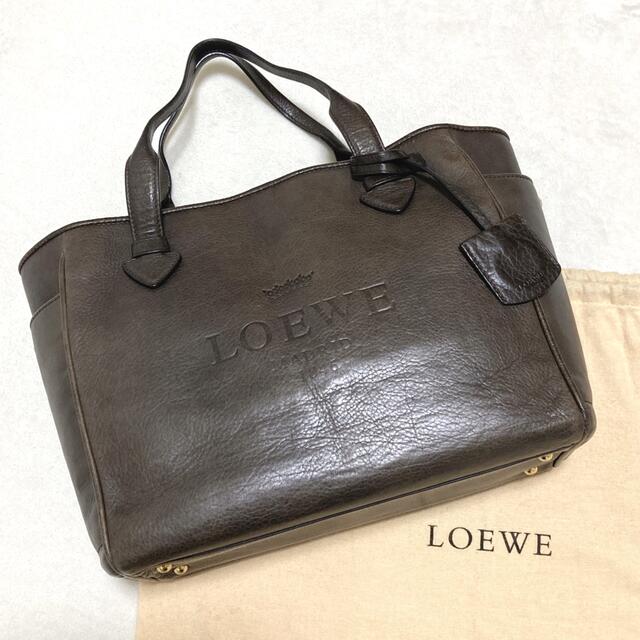 LOEWE ロエベ ヘリテージ トート バッグ レザー ロゴ チャーム 保存袋 ...