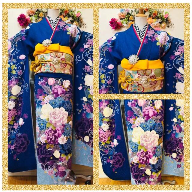 振袖フルセット‼️最高級正絹金彩煌びやか✨生地ラメキラキラ⭐️華やか圧巻