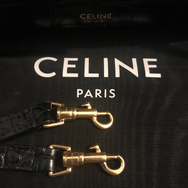 celine(セリーヌ)のCELINE NANOクロコブラックベルト バッグ レディースのバッグ(ハンドバッグ)の商品写真