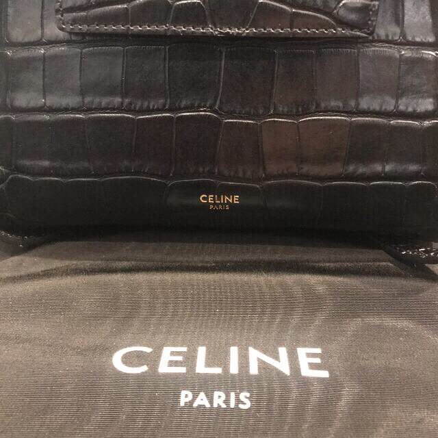 celine(セリーヌ)のCELINE NANOクロコブラックベルト バッグ レディースのバッグ(ハンドバッグ)の商品写真