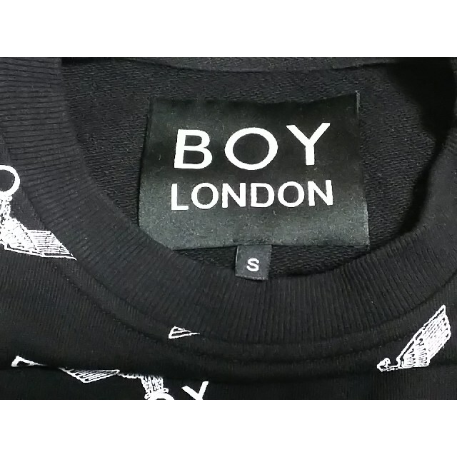 Boy Londonボーイロンドン長袖トレーナーSサイズ黒パンク白ストリート