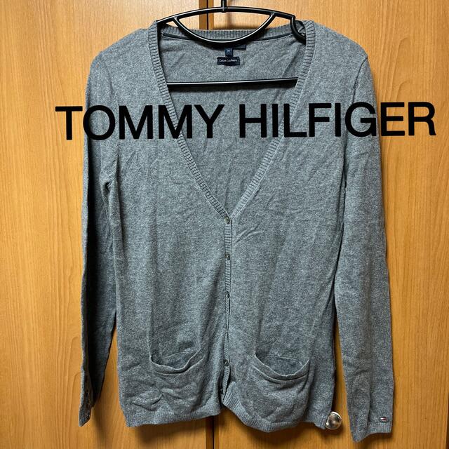 TOMMY HILFIGER(トミーヒルフィガー)のTOMMY HILFIGER レディース カーディガン グレー レディースのトップス(カーディガン)の商品写真