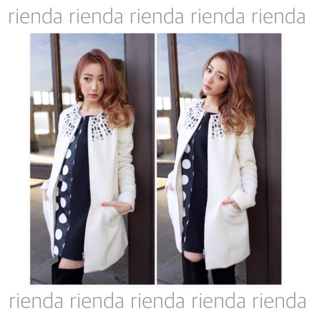 rienda(リエンダ)のrienda / ビジューコート レディースのジャケット/アウター(ロングコート)の商品写真