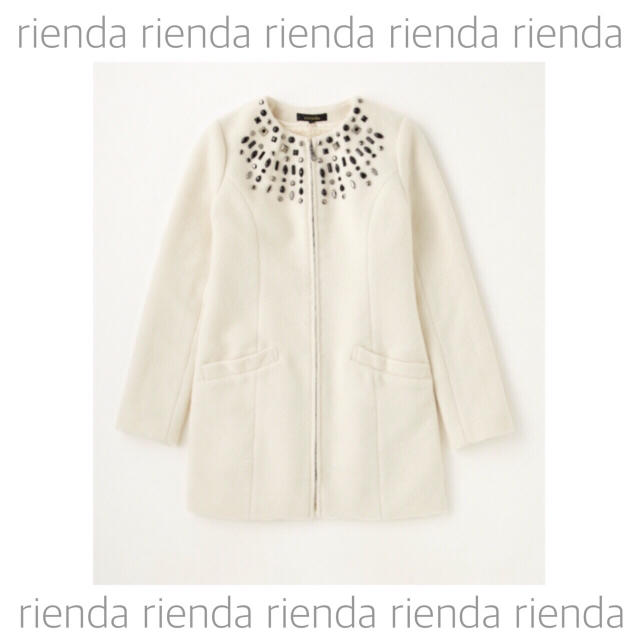 rienda(リエンダ)のrienda / ビジューコート レディースのジャケット/アウター(ロングコート)の商品写真