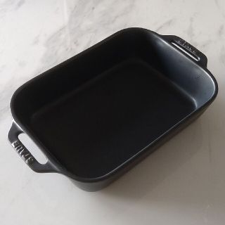 ストウブ(STAUB)のストウブ　グラタン皿　マットブラック　staub レクタンギュラーディッシュ(食器)