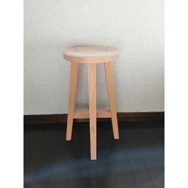 木製スツール　２脚セット　高さ52cm　丸椅子　stool インテリア/住まい/日用品の椅子/チェア(スツール)の商品写真