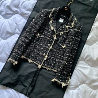 シャネル(CHANEL)のCHANEL 05C FRINGE TWEED JACKET(テーラードジャケット)