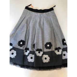 エムズグレイシー(M'S GRACY)の♡うさぎ様ご専用♡ エムズグレイシー  花柄裾チュール付スカート(ひざ丈スカート)