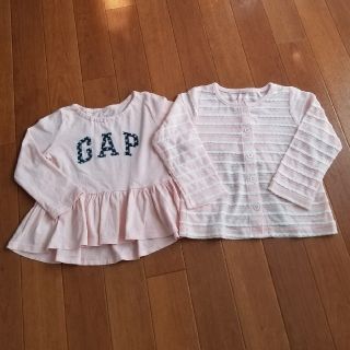 ベビーギャップ(babyGAP)のbabyGAP ロンT・カーディガン2枚セット 80cm(シャツ/カットソー)