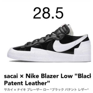 ナイキ(NIKE)のsacai × Nike Blazer Low Black 28.5cm(スニーカー)