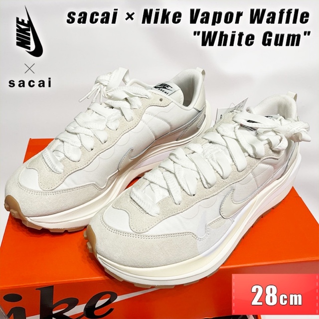 sacai × Nike Vapor Waffle White Gum 28cm