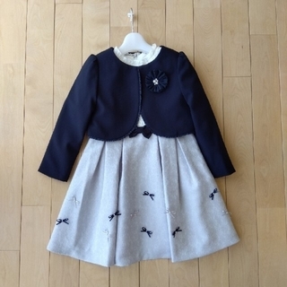 美品 shopinスーツ ワンピース 入学式 120 カチューシャ付き(ドレス/フォーマル)