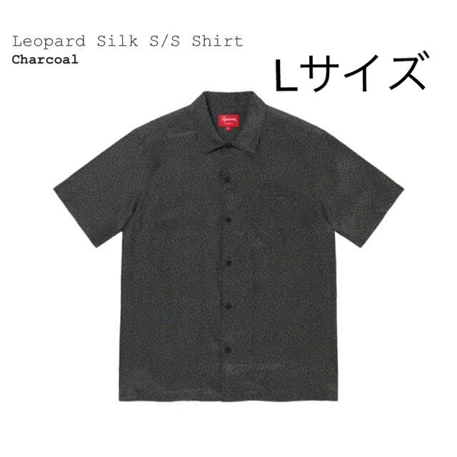 supreme leopard silk shirt charcoal Lサイズ
