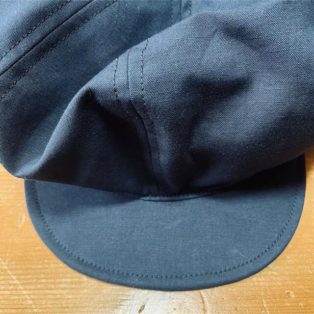 ハンドメイド　ビッグキャスケット　ネイビー　コットン　サイズオーダー メンズの帽子(キャスケット)の商品写真