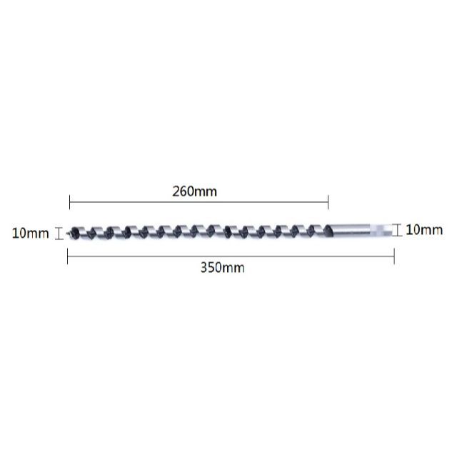 木工用　ドリルビット　10ｘ350ｍｍ　6角柄　電気ドリル対応 スポーツ/アウトドアの自転車(工具/メンテナンス)の商品写真