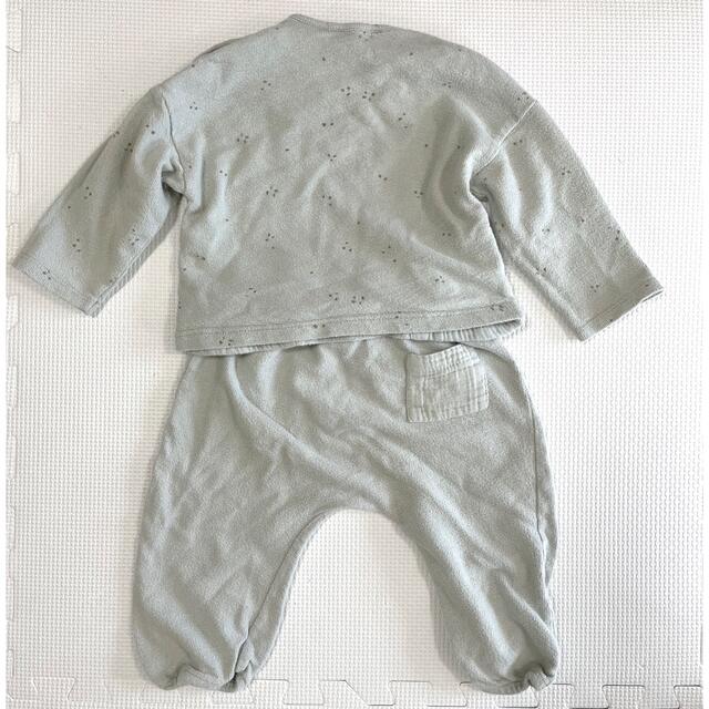 ZARA KIDS(ザラキッズ)のzarababy セージグリーン　セットアップ  キッズ/ベビー/マタニティのベビー服(~85cm)(ロンパース)の商品写真