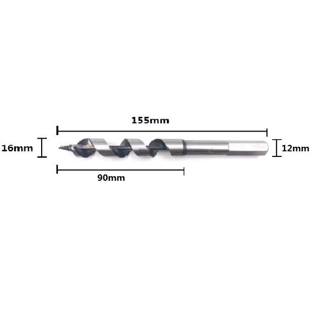 木工用　ドリルビット　16ｘ155ｍｍ　6角柄　電気ドリル対応 スポーツ/アウトドアの自転車(工具/メンテナンス)の商品写真