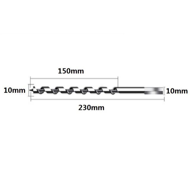 木工用　ドリルビット　10ｘ230ｍｍ　6角柄　電気ドリル対応 スポーツ/アウトドアの自転車(工具/メンテナンス)の商品写真