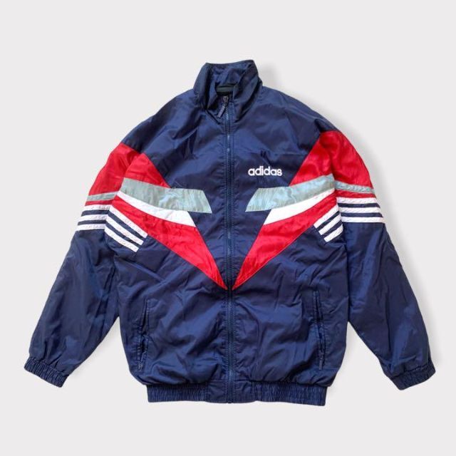 90's adidasﾌﾞﾘｰﾁ加工ﾅｲﾛﾝｼﾞｬｹｯﾄ