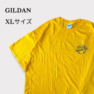 ギルタン(GILDAN)のUS輸入　ギルダン　半袖　Tシャツ　黄色　ゆるだぼ　ロゴT(Tシャツ/カットソー(半袖/袖なし))