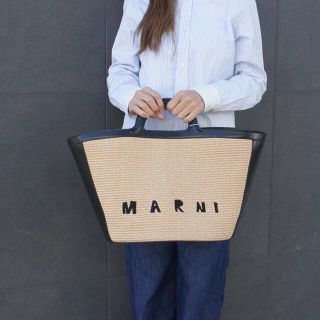 マルニ(Marni)のMARNI マルニ かごバッグ  ラージ  Z1V62 ブラック (かごバッグ/ストローバッグ)