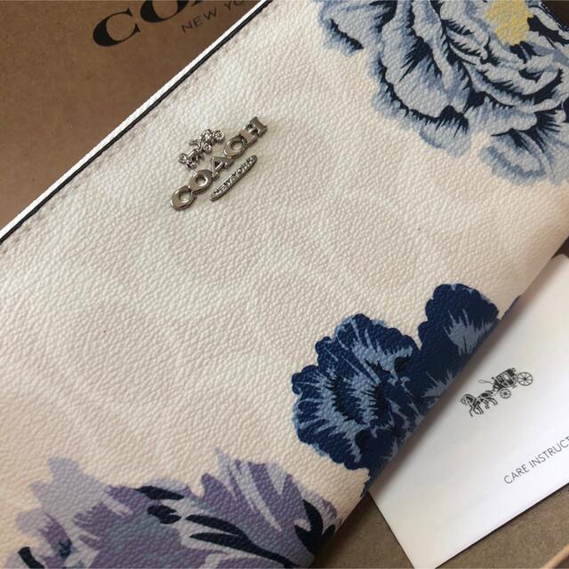 即納HOT COACH - COACH コーチ 長財布 シグネチャー パープル花柄の