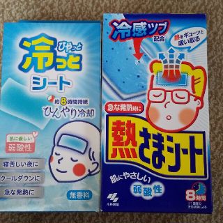 コバヤシセイヤク(小林製薬)の匿名発送熱さまシート12枚大人用&ひやっとシート10枚の計24枚冷感副反応対策熱(日用品/生活雑貨)