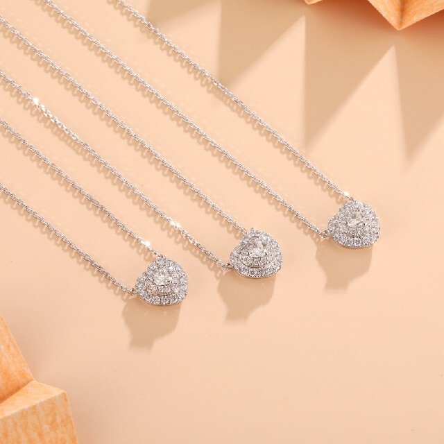 K18 ダイヤモンド ネックレス 0.32ct-