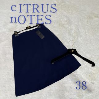 シトラスノーツ(CITRUS NOTES)の新品CITRUS NOTESシトラスノーツ　フレアスカート　ネイビー　38号(ひざ丈スカート)