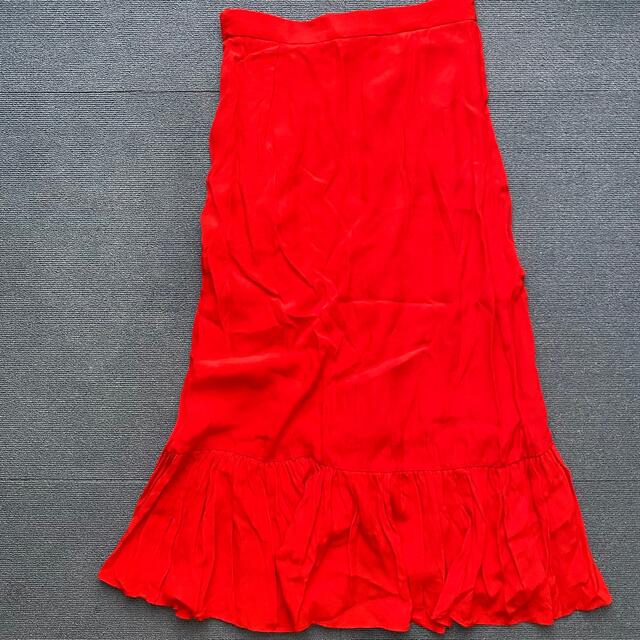 H&M(エイチアンドエム)のH&M ティアードスカート　オレンジ 36 新品タグ付き レディースのスカート(ロングスカート)の商品写真