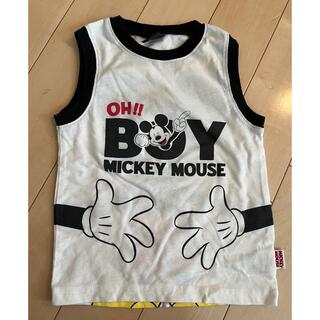 ディズニー(Disney)の子供服、半袖シャツ、サイズ110、ノースリーブミッキーマウス(Tシャツ/カットソー)
